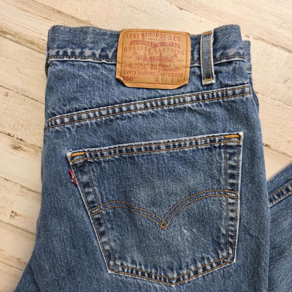 Vintage Y2K - Levi’s 550 Denim Jeans 40x30 (Fits 38x29) Made in USA